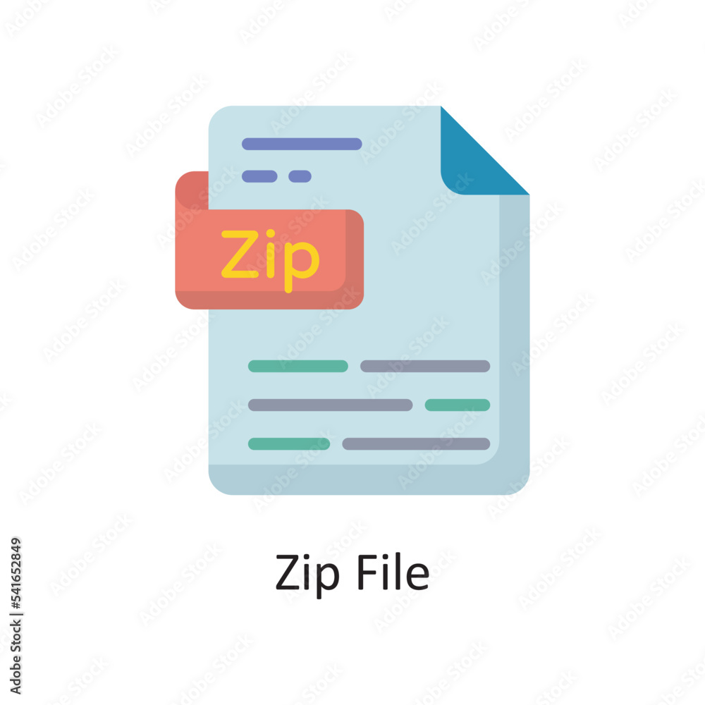 Poster zip file vector flat icon design illustration. cloud computing symbol on white background eps 10 fil