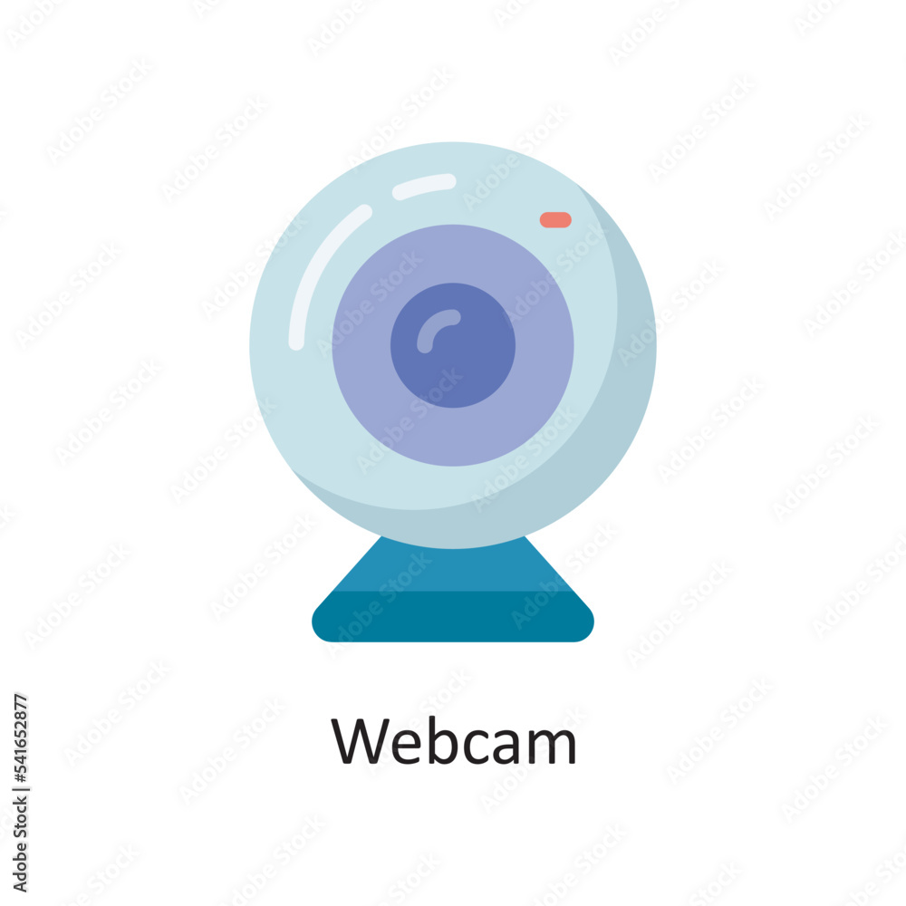Poster webcam vector flat icon design illustration. cloud computing symbol on white background eps 10 file
