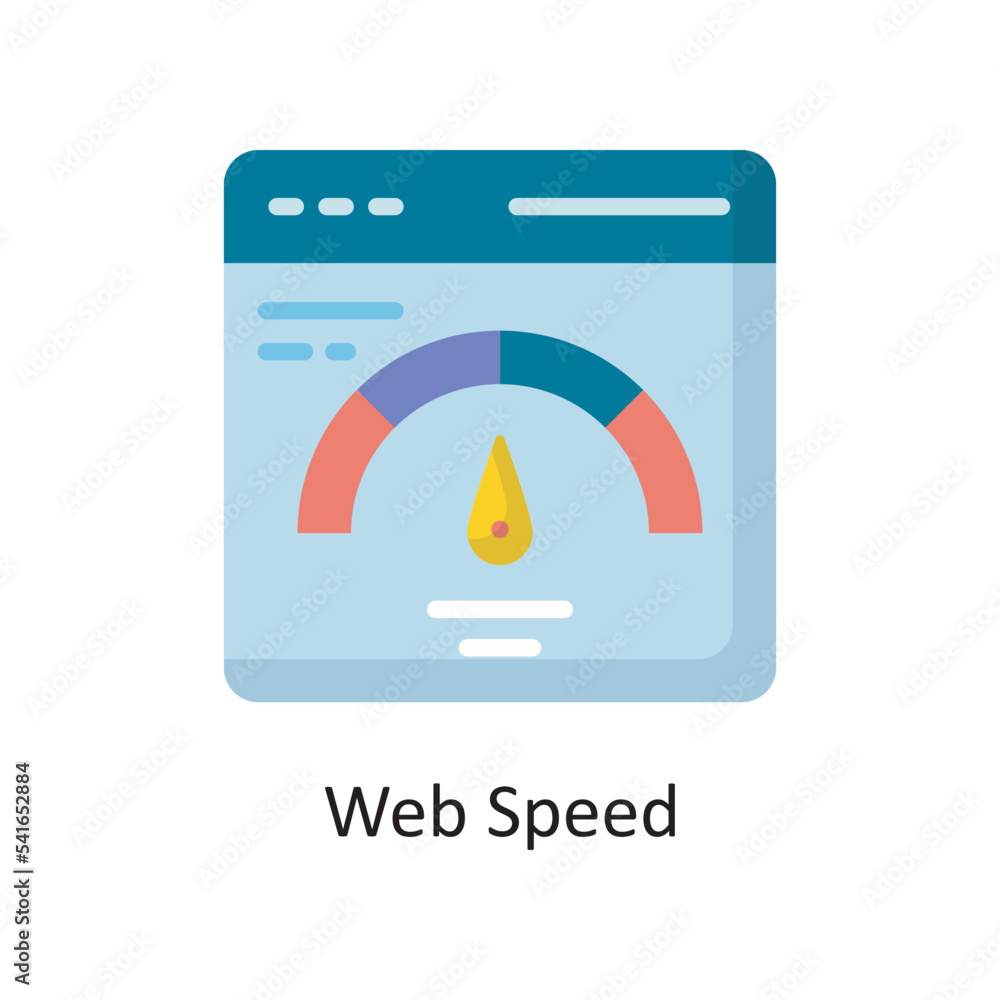 Poster web speed vector flat icon design illustration. cloud computing symbol on white background eps 10 fi
