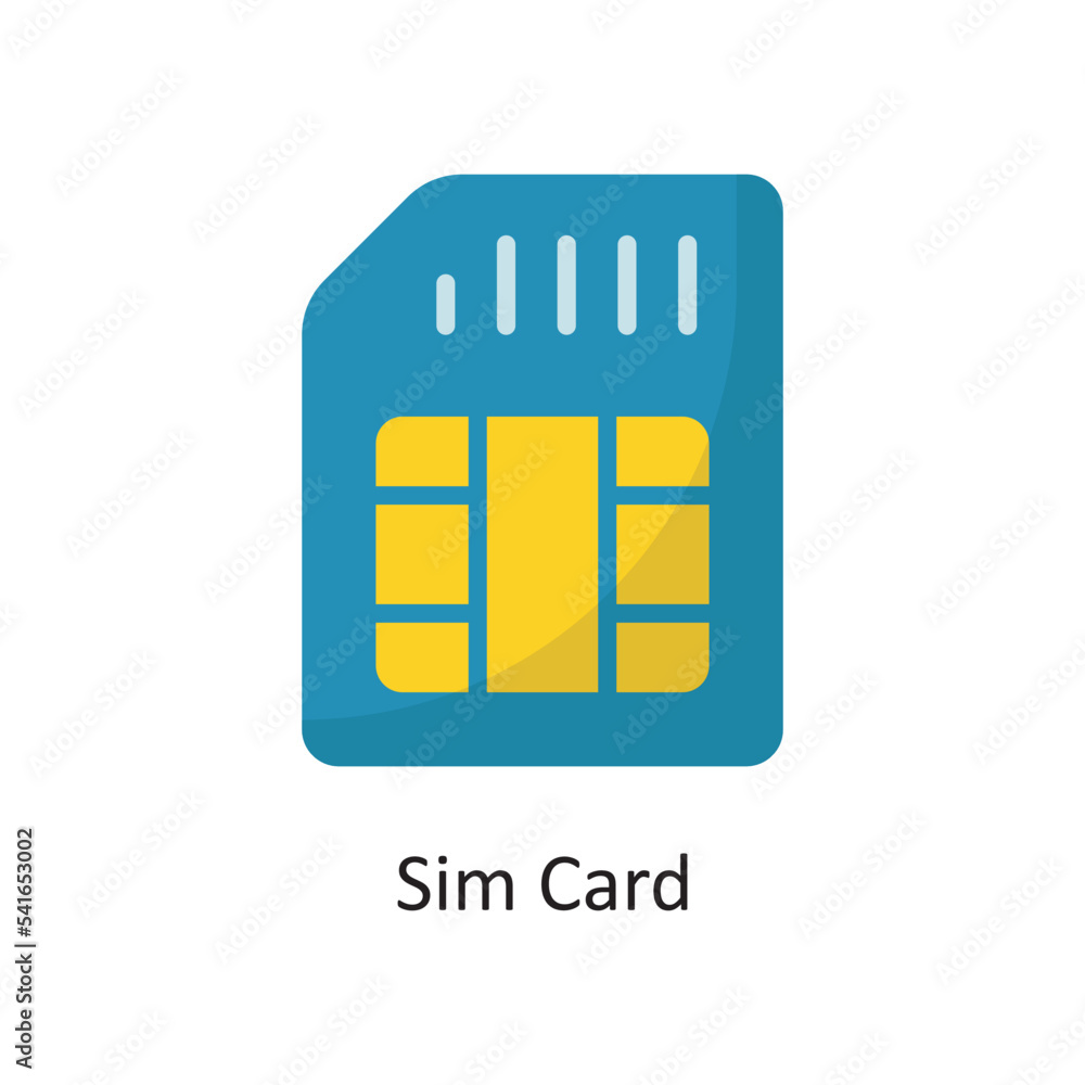 Poster sim card vector flat icon design illustration. cloud computing symbol on white background eps 10 fil