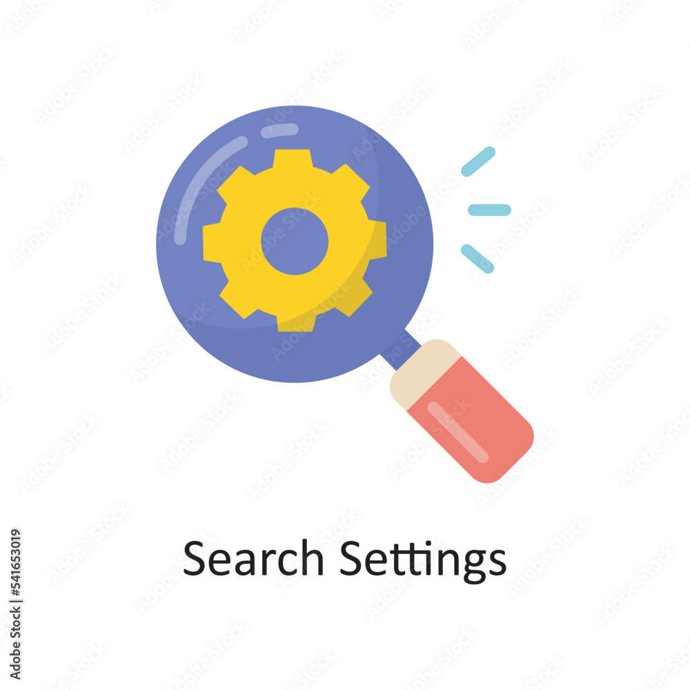 Poster search settings vector flat icon design illustration. cloud computing symbol on white background eps