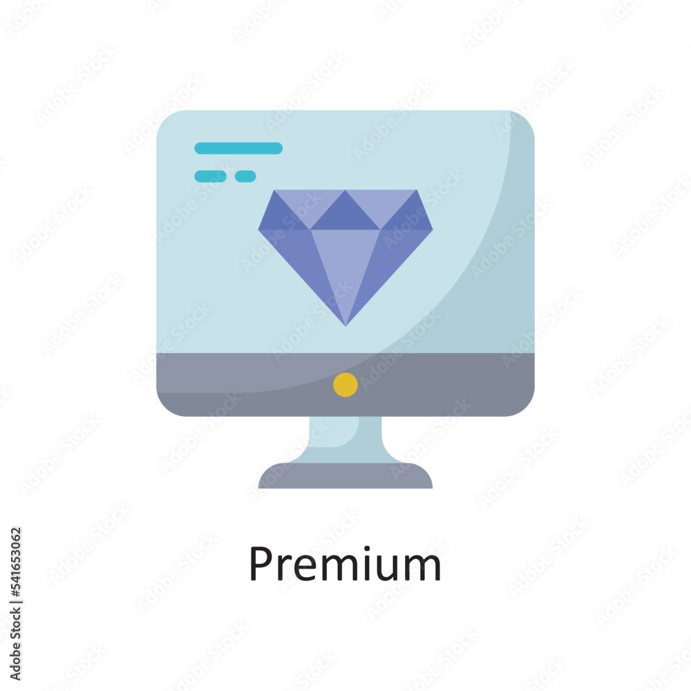 Poster premium vector flat icon design illustration. cloud computing symbol on white background eps 10 file