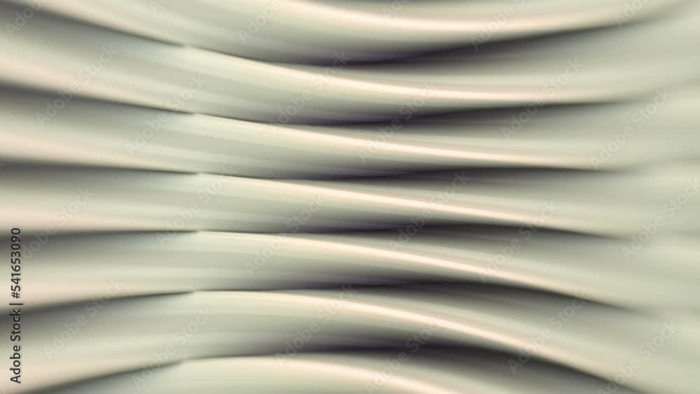 Poster Abstract wavy background of twisted geometric shapes. 3d rendering pattern in futuristic style. Digital seamless loop animation. HD resolution