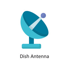 Dish Antenna Vector  Flat Icon Design illustration. Cloud Computing Symbol on White background EPS 10 File