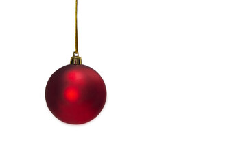 red Christmas ball isolated