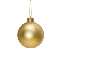 golden christmas ball isolated