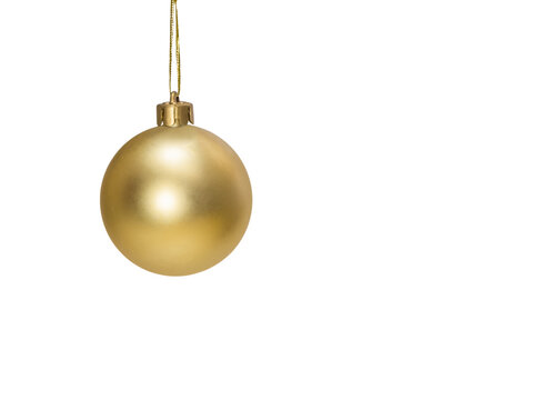 golden christmas ball isolated