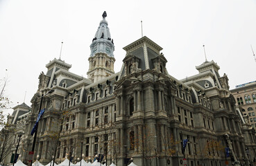 Fototapeta na wymiar South-west corner of City Hall - Philadelphia