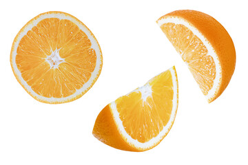 orange slices isolated on white