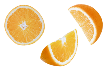 orange slices isolated on white