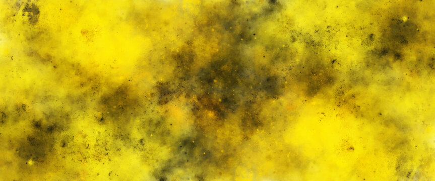 digital painting of gold texture background on the basis of paint. dark black, yellow golden stone concrete paper texture. old brown paper background with texture. watercolor background with grunge