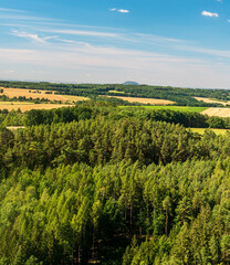 View to Rip hill from Cap hill in CHKO Kokorinsko - Machuv kraj in Czech republic - obrazy, fototapety, plakaty