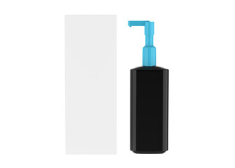 Plastic Bottle with Long Nozzle Mockup isolated on white background. 3d illustration