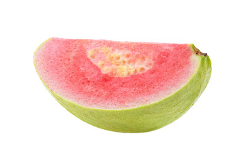 Pink Guava slice isolated on transparent png