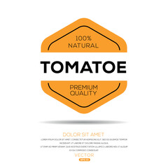 Creative (Tomatoe), Tomatoe label, vector illustration.
