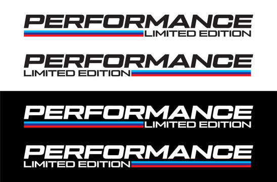 Performance Limited Edition Logo Vector Car Decal Sticker, Symbol Sport Logo