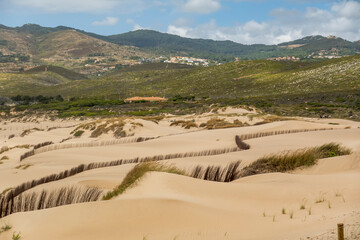 Guincho beach sand dunes