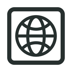 Outline Square Internet Icon