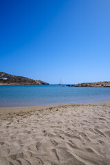 The dream beach of Manganari in Ios Greece