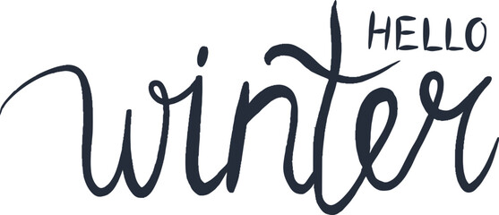 Winter lettering. Vector illustration for cards, posters, flyers, webs and other use.