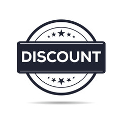 Obraz premium Discount seal stamp, Vector illustration.