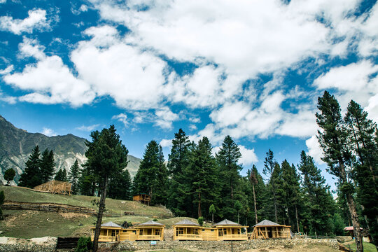 Fairy Meadows Wooden Hotel room Landscape Mountains 