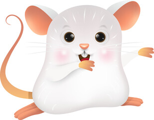 Cute Rat Cartoon Illustration