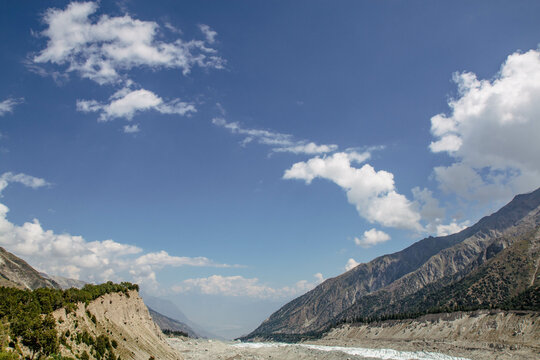 Fairy Meadows Nanga Parbat Blue Sky Clouds Beautiful Landscape Mountains View