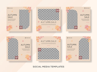 Autumn fashion sale banner template. premium vector