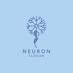Neuron logo icon flat vector