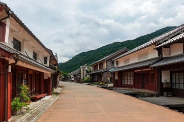 若狭鯖街道熊川宿の伝統的な街並み（福井県若狭町）