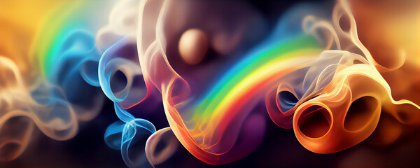 rainbow smoke background
