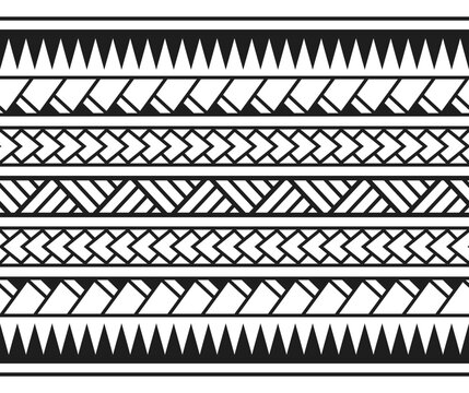 Polynesian Maori tribal seamless pattern. Background for fabric, wallpaper, card template, wrapping paper, carpet, textile, cover. ethnic tattoo style pattern