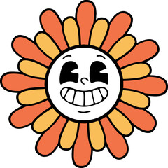 Groovy Flower Cartoon Character