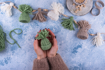 Hand made Christmas boho style garland