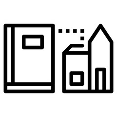 library line icon style