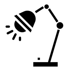 desk lamp glyph icon style