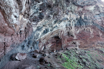 The cliffs of Playa de Nogales on the island of La Palma. Canary Islands. Spain