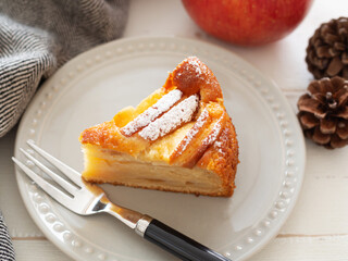 手作りのアップルヨーグルトケーキ