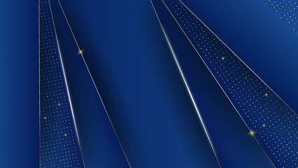 Abstract blue and gold shapes background