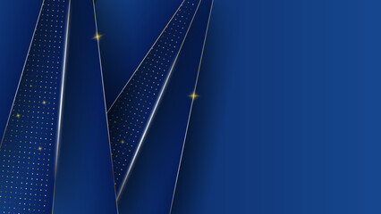 Abstract blue and gold shapes background