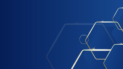 Abstract blue and gold shapes background