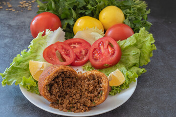 Kibbeh is a popular dish in Middle Eastern cuisine (Turkish name; icli kofte)