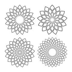 Abstract Geometric Circle Radial Patterns.