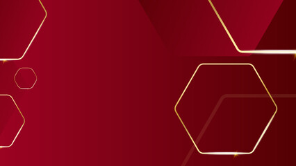 Abstract red and gold geometric background