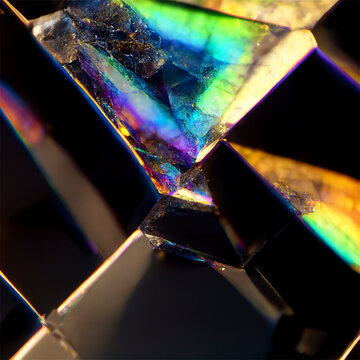 Quartz Texture, Chrystals, Prism colors