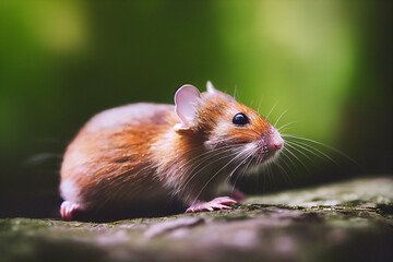 Cute Dormouse in the wood