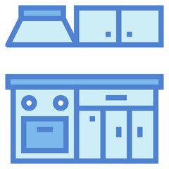 kitchen set two tone icon style