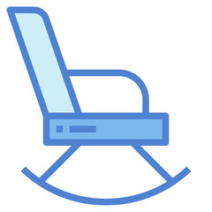 rocking chair two tone icon style