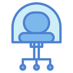 swivel chair two tone icon style